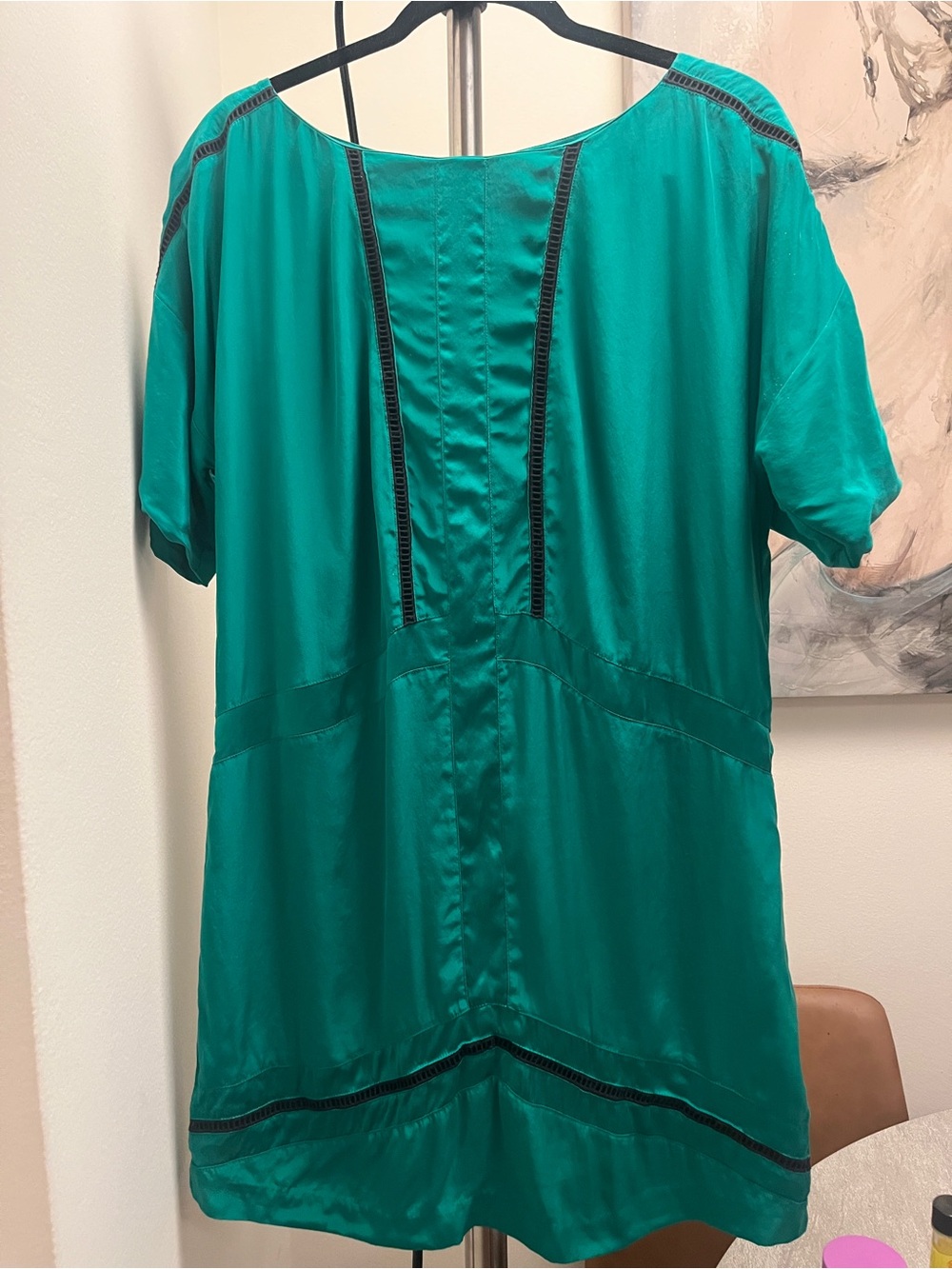 rag & bone Emerald Green Satin Blouse